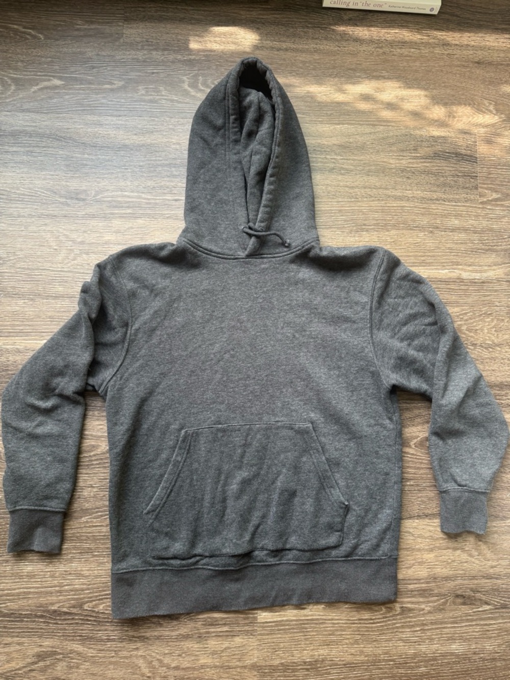 Topman Charcoal Gray Hooded Pullover Sweatshirt